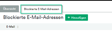 blockierte E-Mail Adressen