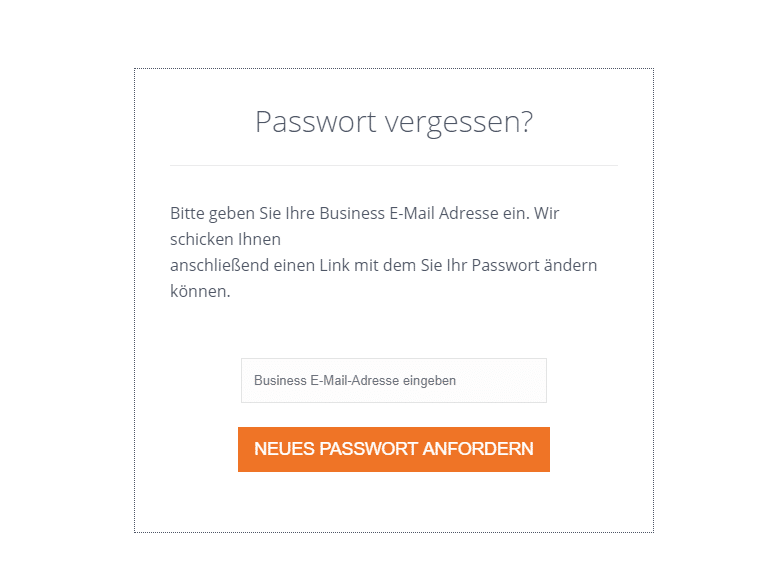 Neues Passwort anfordern