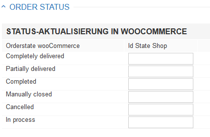 WooCommerce order status