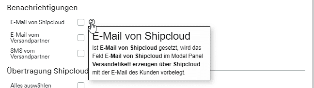 E-mail von shipcloud