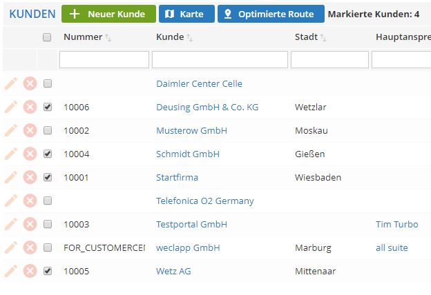 Kundenübersicht