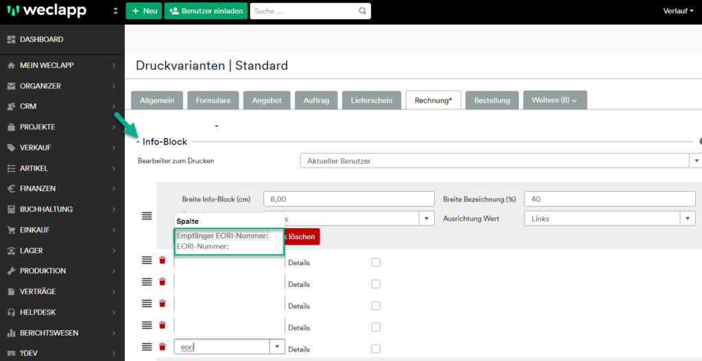 Was ist die EORINummer und wofür wird sie benötigt? weclapp Support