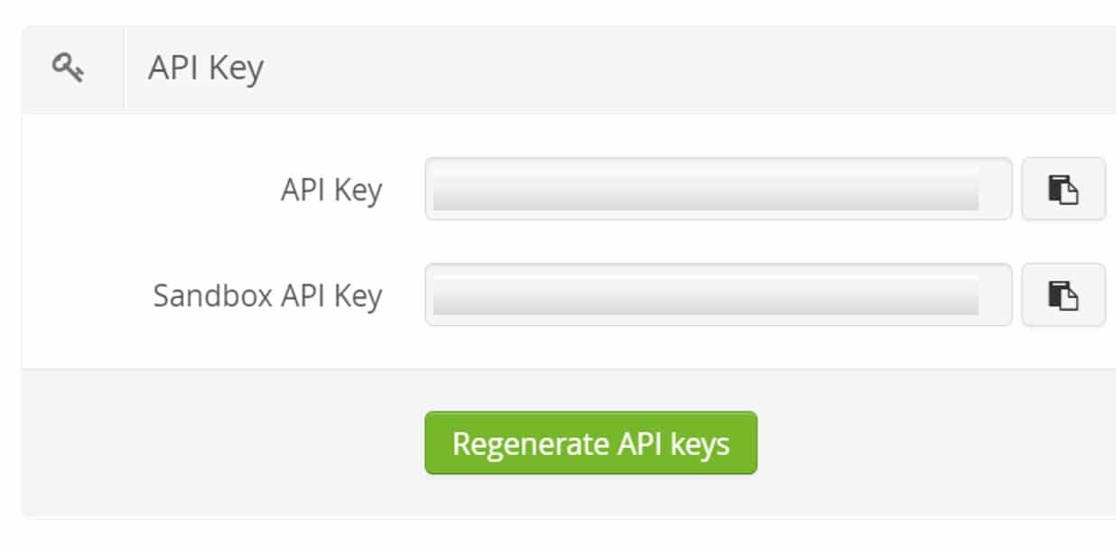  Creation API key