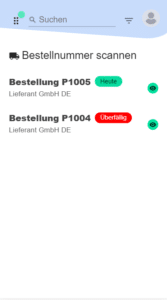Bestellung angelegt