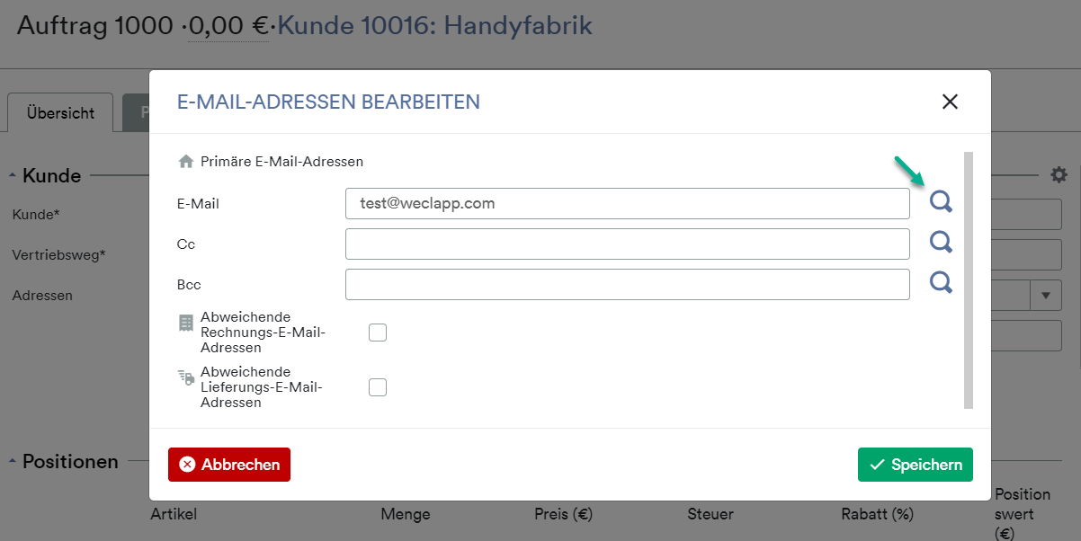 Email Adresse suchen