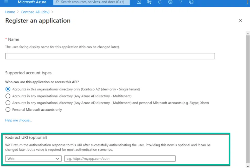 Redirect URL